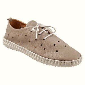 BUENO Dallas leather grey taupe perforated comfort walking shoes sneakers 42 11